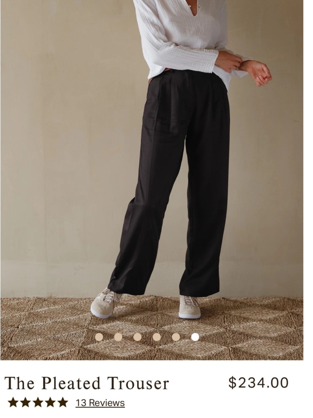 DONNI. Black Pleated Trousers